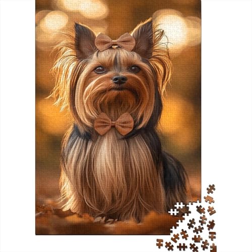 Yorkshire Terrier 1000 Teile Puzzle,Puzzles Für Erwachsene,1000 Teile Puzzlespiel Für Jugendliche & Erwachsene Puzzlespiel Puzzel 1000pcs (75x50cm) von Loongboy