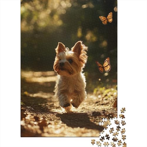 Yorkshire Terrier Puzzlespiel 1000 Teile Erwachsene -Puzzle 1000 Stück Spiel Puzzles Für Erwachsene Kinder Puzzle Erwachsenen Puzzlespiel Puzzel 1000pcs (75x50cm) von Loongboy