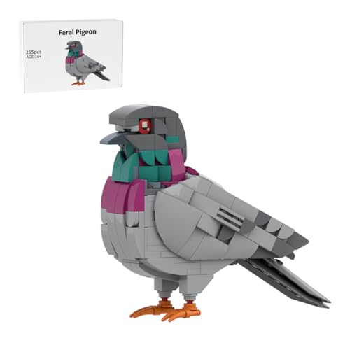 LootPop Feral Pigeon Bausteine Set, Nachgebildetes Wildtauben Modell mit farbenfrohem grauem Gefieder, Heimdekoration für Familie & Freunde, 255PCS LootPop Feral Pigeon Bausteine Set, Nachgebildetes Wildtauben Modell mit farbenfrohem grauem Gefieder, Heimdekoration für Familie & Freunde, 255PCS von LootPop