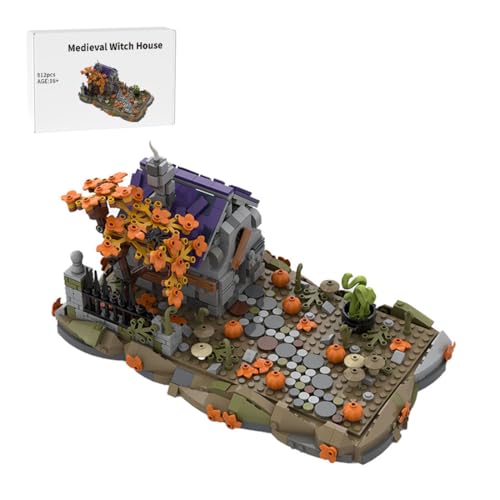 LootPop Halloween Geisterhaus Bausteine Set, MOC-118096 Halloween Hexenhaus-Modellbausatz im Mittelalter-Stil, Kompatibel mit Major Brands, für Partys & Wohnaccessoires, 812 Teile LootPop Halloween Geisterhaus Bausteine Set, MOC-118096 Halloween Hexenhaus-Modellbausatz im Mittelalter-Stil, Kompatibel mit Major Brands, für Partys & Wohnaccessoires, 812 Teile von LootPop