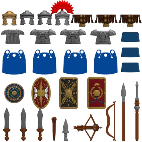 LootPop Mini Ritter Figuren Rüstungs Zubehör inklusive Helm, Rüstung, großer Verschiedene Waffen - im Stil der mittelalterlichen Römer und Griechen - kompatibel mit bestehenden Marken-Figuren, 31Teile LootPop Mini Ritter Figuren Rüstungs Zubehör inklusive Helm, Rüstung, großer Verschiedene Waffen - im Stil der mittelalterlichen Römer und Griechen - kompatibel mit bestehenden Marken-Figuren, 31Teile von LootPop