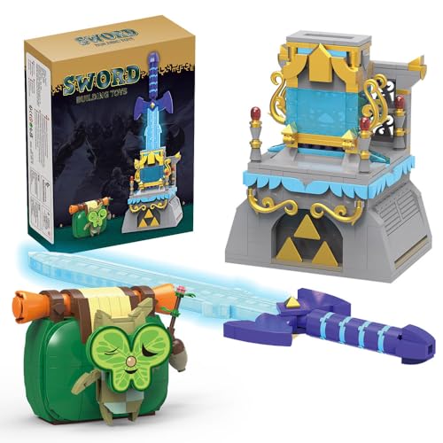 LordBiulder Legend The Master Sword Glowing Building Sets, Schwert mit niedlichen Spiel-Action-Figuren Spielzeug für Erwachsene, Jungen, Kinder im Alter von 6-12, 856 Stück Kompatibel Mit Lego von LordBiulder