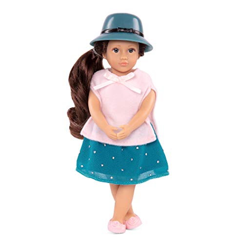 Lori 45746 Puppe Valentina - 15 cm groß, Lange Haare, Stehpuppe beweglich, weicher Körper - für Kinder ab 3 Jahren von Lori