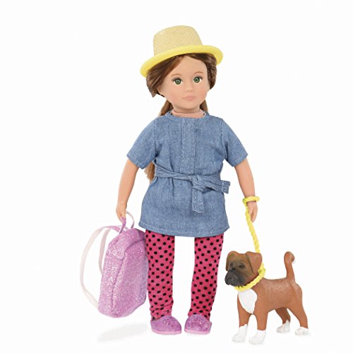 Lori - Nadene & Nash – Mini-Puppe & Spielzeughund – Puppe mit einer Größe von 15 cm & Boxerwelpe – Spielset mit Outfit, Tier & Zubehör – Spielset für Kinder – Ab 3 Jahren – Nadene & Nash von Lori