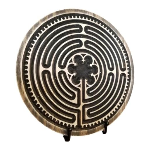 Losueeun 1 Stück Labyrinthe Labyrinthe Finger Labyrinthe Mindfulness Tool und Altar Dekoration für Meditation und Gebet, L von Losueeun