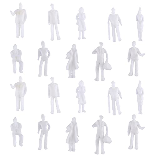 Losueeun 100 Stueck HO Massstab 1 : 100 Weisse Zug Modell Figuren Zug Figuren von Losueeun