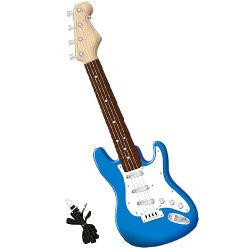 Losueeun 17-Gitarrenspielzeug für Kinder, 4-Saitige E-Gitarre, Musikinstrumente für Kinder, Tragbares Elektronisches Instrumentspielzeug, Langlebig, C von Losueeun