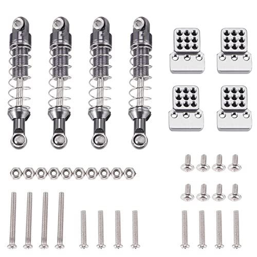 Losueeun 4 StüCk Metall Stoß DäMpfer DäMpfer mit Extender Sitz Halterung für MN D90 MN-90 MN99S C14 C24 RC Auto Upgrade Teile,4 von Losueeun