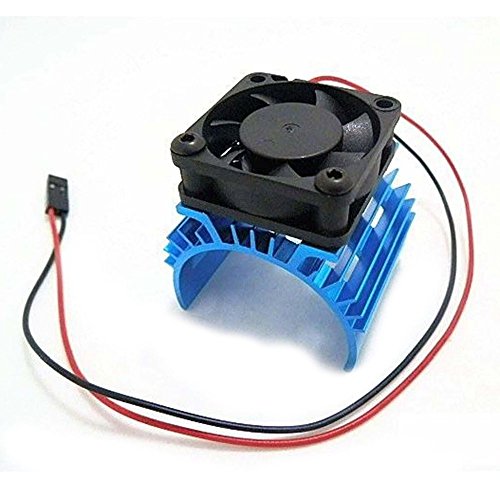 Losueeun meta Kuehlkoerper mit 5V Luefter fuer 1/10 RC Auto 540 550 3650 Groesse Motor von Losueeun