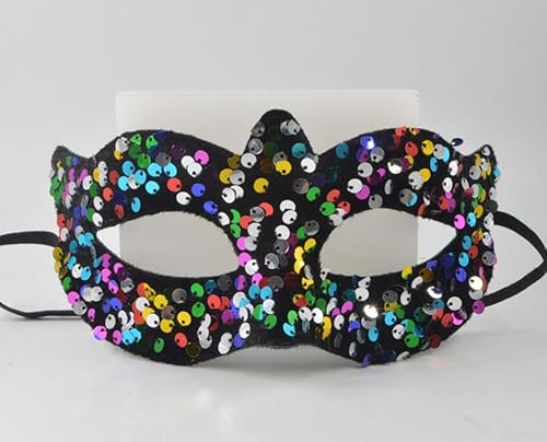 Losuya Bunte Pailletten Damen Maskerade Maske Halloween Masken Cosplay Party Maske Dekoration für Ball Party Venezianisches Kostüm von Losuya