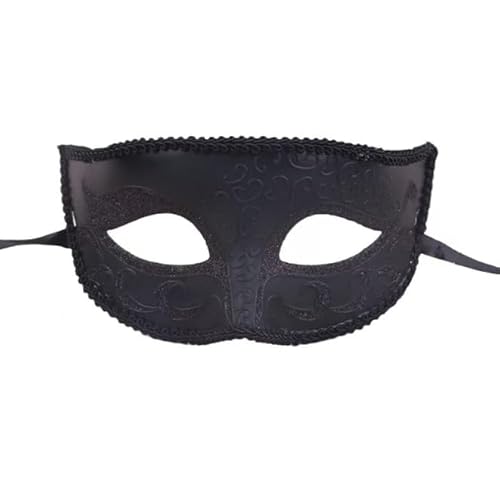 Losuya Maskerade Masken Abschlussball Maske für Männer Venezianische Masken Party Abend Abschlussball Bachelorette Party Kostüme Zubehör, Schwarz von Losuya