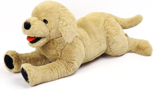 LotFancy Kuscheltier Hund Plüschtier 53cm, Stofftier Hund Golden Retriever, weich kuschelig Geschenk für Kinder Mädchen Freundin, Spielzeug für Hund Haustier von LotFancy