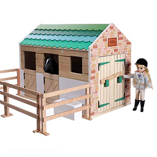 Lottie Puppenhaus Stall LT0742 mit echtem Holz und kinderfreundlichen, fröhlichen Farben von Lottie