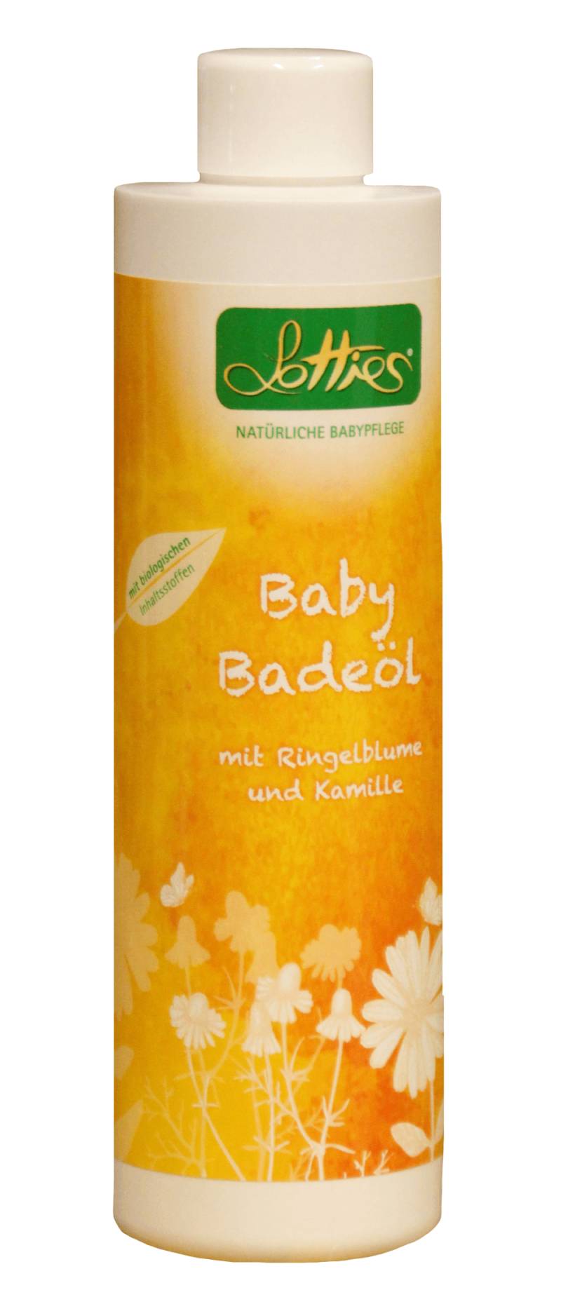 Pflegendes Bio Badeöl mit Kamille und Ringelblume 250ml von Lotties