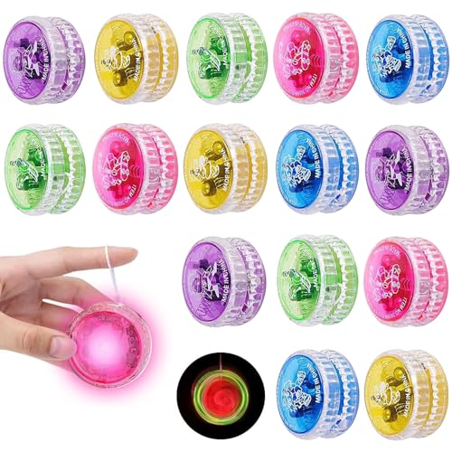 Lotvic 15 Stück LED Licht Yoyo, Kunststoff Responsive Yoyo, Responsive JoJo, für Anfänger Geburtstag Party Gastgeschenk, Zufällige Farben Lotvic 15 Stück LED Licht Yoyo, Kunststoff Responsive Yoyo, Responsive JoJo, für Anfänger Geburtstag Party Gastgeschenk, Zufällige Farben von Lotvic