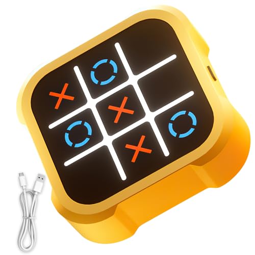 Lotvic Tic-Tac-Toe Bolt Spiel, 3-in-1 Puzzlespielkonsole Tragbare, elektronisches Digitales Tic-Tac Toe-Spiel, Spielzeugbrettspiele, Reisespiele zur Bildung und Gedächtniswachstum für Kind Erwachsene von Lotvic