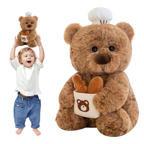 Lotvic Teddy Plüschtier, 25cm Chef-Bär-Puppe Kuscheltier, Teddy, Plüsch-Bär, Süßes Plüschtier Spielzeug für Jungen und Mädchen Lotvic Teddy Plüschtier, 25cm Chef-Bär-Puppe Kuscheltier, Teddy, Plüsch-Bär, Süßes Plüschtier Spielzeug für Jungen und Mädchen von Lotvic