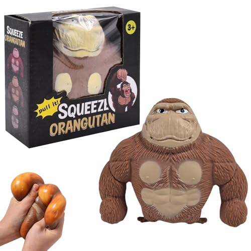 Lotvic Dehnbares Affenspielzeug, Stressabbau-Gorilla-Spielzeug, dehnbares Fidget-Spielzeug, Squishy Affen-Spielzeug, Dekompressions-Gorilla-Spielzeug für Kinder und Erwachsene, dehnbares von Lotvic