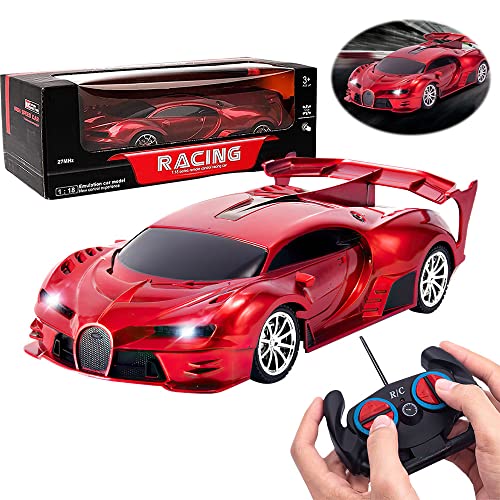 Lotvic Ferngesteuertes Auto Kinder, 1/32 Hochgeschwindigkeits RC Auto Spielzeug, 2.4 GHz Spielzeugautos, für Jungen Mädchen ab 3 4 5 6 7 8 9 Jahre RC Car mit Scheinwerfer (Rot) (Rot) von Lotvic