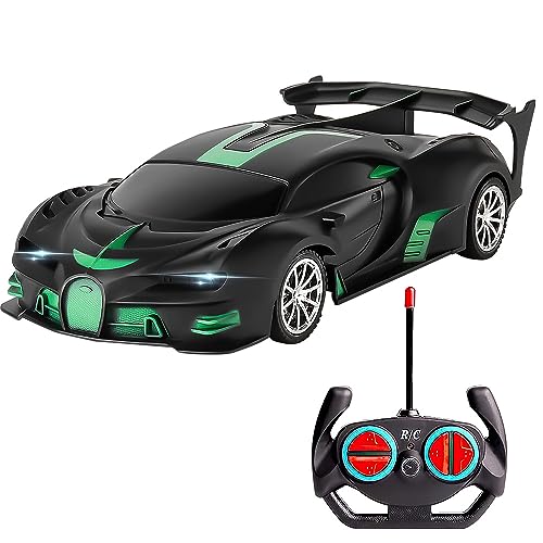 Lotvic Ferngesteuertes Auto Kinder, 1/32 Hochgeschwindigkeits RC Auto Spielzeug, 2.4 GHz Spielzeugautos, für Jungen Mädchen ab 3 4 5 6 7 8 9 Jahre RC Car mit Scheinwerfer (Schwarz) von Lotvic