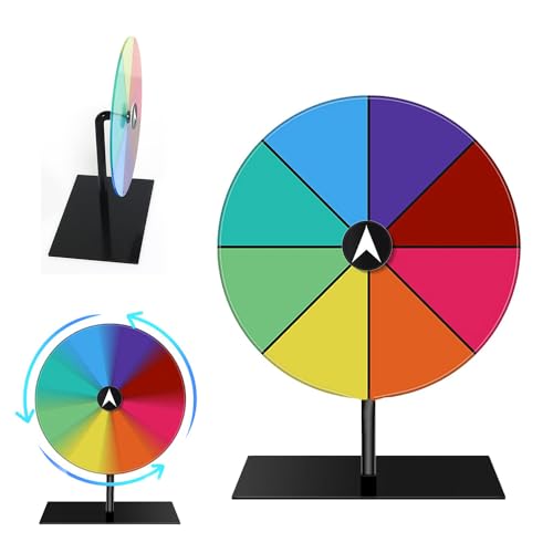 Lotvic Glücksrad Zum Drehen, 20cm Spinnings Prize Wheel, Drehendes Preisrad, Tisch-Preisrad, für Karneval, Messen, Gewinnen Von Fortune-Spin-Spielen von Lotvic