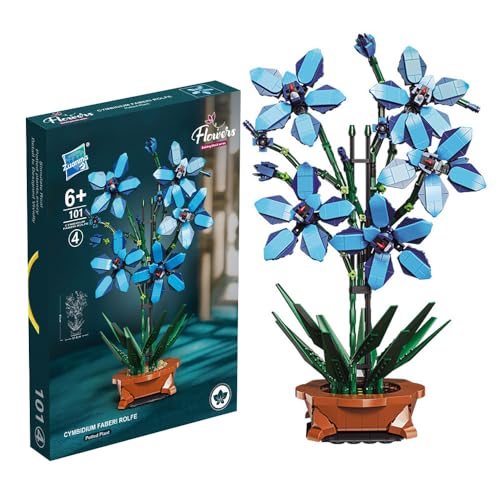 Lotvic Orchidee Blume Bausteine, Orchidee Pflanzen Bausatz, Orchidee Blumen Klemmbausteine, Orchidee Set für Erwachsene, Bausatz als Geschenke für Ehefrau oder Ehemann, Sie und Ihn, 1097 Teil von Lotvic