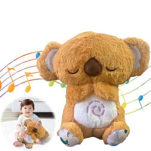 Lotvic Schlummer Otter, Schlummer Otter Kuscheltier, Otter Kuscheltier mit Atembewegung und Musik, Schlummer Koala mit Herzschlag, Baby Otter Schlummer, Babyparty und Neugeborenen Geschenk von Lotvic