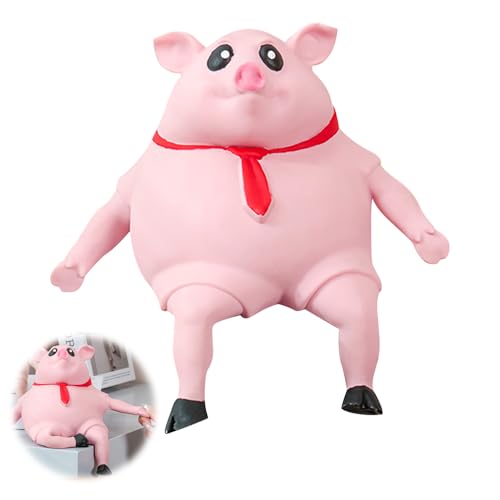 Lotvic Anti Stress Schwein, Rosa Piggy Squeeze Toy, Schweine Quetschspielzeug, Kreatives Dekompressions Piggy, Squishy Squeeze Spielzeug, Anti Stress Spielzeug Schwein für Erwachsene und Kinder von Lotvic