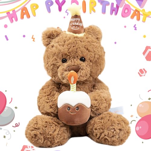 Lotvic Teddy Plüschtier, 30cm Stofftier Teddy, Teddybär mit Kuchen und Hat, Plüsch-Bär, Plüschteddy Schmusetier Plüschtier, für Mädchen Jungen Kinder Partei Weihnachten Geburtstag Lotvic Teddy Plüschtier, 30cm Stofftier Teddy, Teddybär mit Kuchen und Hat, Plüsch-Bär, Plüschteddy Schmusetier Plüschtier, für Mädchen Jungen Kinder Partei Weihnachten Geburtstag von Lotvic