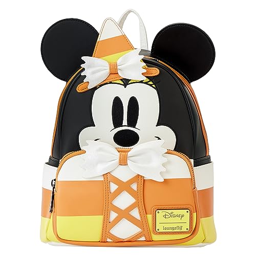 Loungefly Disney Minnie Candy Corn Cosplay Mini Rucksack | Halloween Rucksäcke, Mehrfarbig/Meereswellen (Ocean Tides), Einheitsgröße, Rucksack von Loungefly