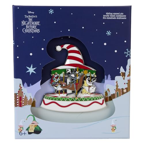 Loungefly Disney NBC Christmas Town Carousel Sliding 7.6 cm Collector Box Pin von Loungefly