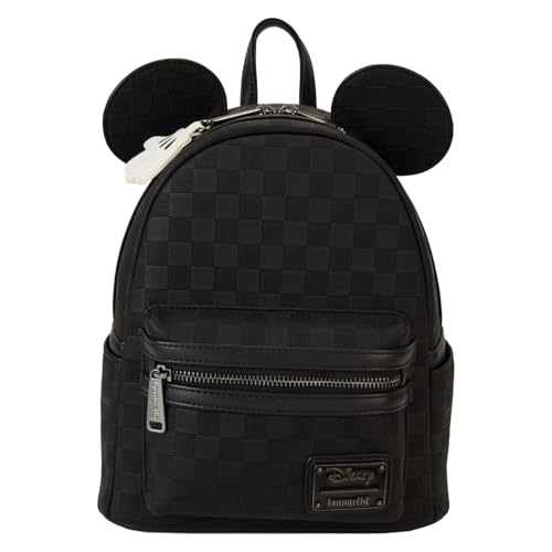 Loungefly Mickey Mouse Karierte Textur Mini Rucksack von Loungefly