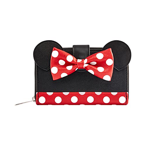 Loungefly - Minnie Mouse Wallet - Amazon-Exklusiv - Niedliche Sammelhandtasche - Geschenkidee - Kartenhalter mit Mehreren Kartenfächern - Offizielle Handelswaren - Für Mädchen und Frauen und Damen von Loungefly