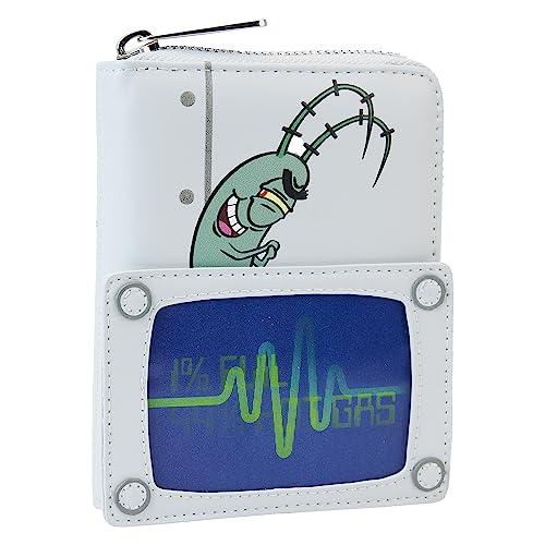 Loungefly Spongebob Squarepants - Spongebob Plankton - Wallet - Spongebob - Amazon-Exklusiv - Niedliche Sammelhandtasche - Geschenkidee - Kartenhalter mit Mehreren Kartenfächern und Damen - TV Fans von Loungefly