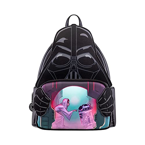 Loungefly Star Wars - Princess Leia - Darth Vader Backpack - Amazon-Exklusiv - Niedliche Sammeltasche - Geschenkidee - Offizielle Handelswaren - Für Jungen, Mädchen Men und Frauen - Movies Fans von Loungefly