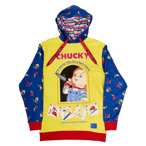 Loungefly Universal Kinder Play Chucky Kapuzen-Sweatshirt, Größe 3XL Große Größen von Loungefly