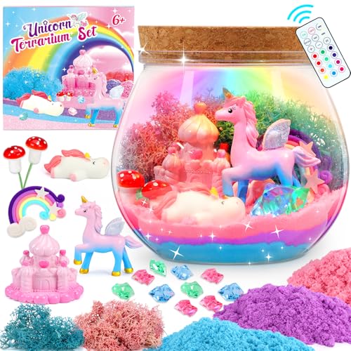 DIY Einhorn Geschenk für Mädchen, Einhorn Terrarium Set für KinderGeburtstagsgeschenk von Lovchil