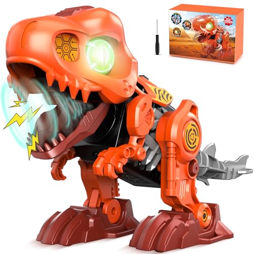 Lovchil Groß Dinosaurier Spielzeug, Take Apart Dinosaur Toys Elektrisch Dinosaurier Montage Spielzeug DIY Dinosaurier Figuren Mit Schraubendreher Dino Spielzeug ab 3 4-12Jahren Geschenke für Kinder von Lovchil