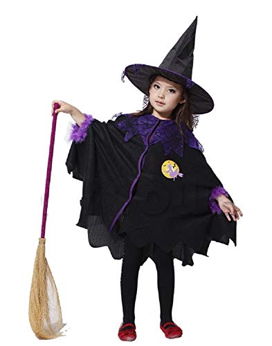 LoveLegis Hexenkostüm - Hexe - Zauberin - Mädchen - Verkleidung - Karneval - Halloween - Cosplay - Accessoires - Größe S (100/110 cm) von LoveLegis