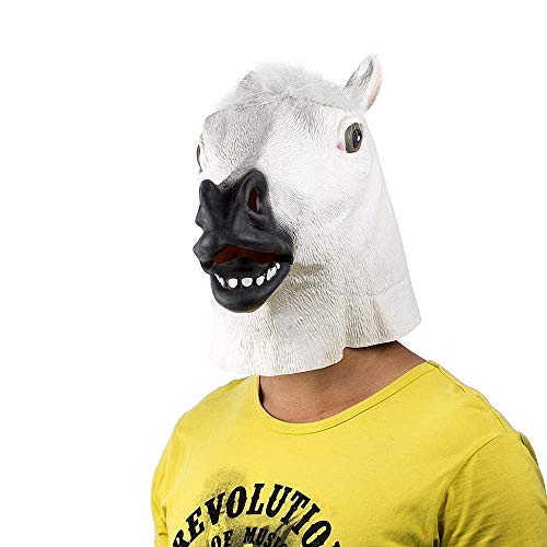 LoveLegis Kostüm Maske - Verkleidung - Karneval - Halloween - weißes Pferd - Erwachsene - Unisex - Frau - Mann - Jungen - Geschenkidee für Weihnachten und Geburtstag von LoveLegis