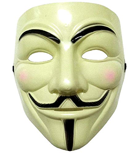 LoveLegis Maske - gelbe Farbe - Karneval - Halloween - Frau - Mann - V für Rache - Kerl fawkes - Film - berühmt - anonym - Geschenkidee für Weihnachten und Geburtstag von LoveLegis