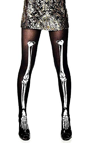 LoveLegis Socken - Strumpfhosen - Gamaschen - Skelett - sexy - Verkleidung - Halloween - Karneval - Masken - Kostüm - Schwarzweiss-Farbe - Frau - Mädchen - eine Größe von LoveLegis