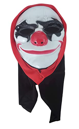 Lovelegis Clown-Maske Horror - Mörder - Clown - Joker - Kapuze - it - Steif - Farbe Rot und Schwarz - Karneval - Halloween - Verkleidung von LoveLegis