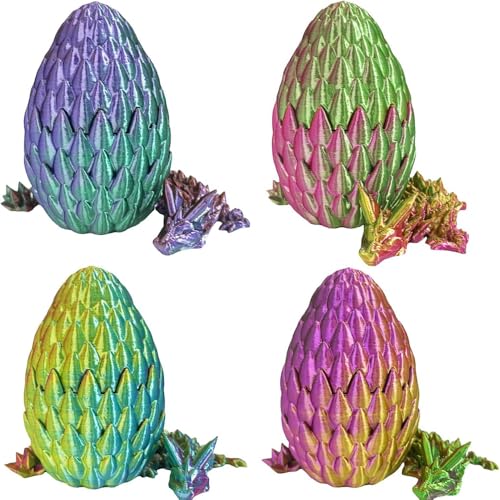 Lovehomily 4pcs 3D Printed Dragon Eggs mit Drachen im Inneren, Ostereier Drachen Zappelspielzeuggeschenk for Kinder, Schreibtischspielzeug Dekor for Home Office (c) von Lovehomily