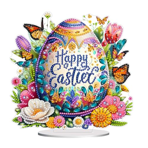 Lovehomily Acrylic Special Shape Ostern Blumen Kaninchen Tabletop Ornamente Kit Tisch Top Ornament Kits Desktop Dekore for Home Office Decor von Lovehomily