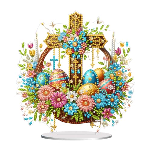 Lovehomily Acrylic Special Shape Ostern Blumen Kaninchen Tabletop Ornamente Kit Tisch Top Ornament Kits Desktop Dekore for Home Office Decor von Lovehomily