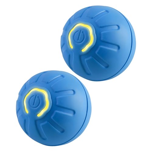 Lovehomily Haustierspielzeug, Katzenspielzeug, automatisch rollender Ball, interaktives Hundespielzeug, Ball mit LED-, automatisch rollender Ball, Spielzeug, USB wiederaufladbar, Katzenspiel von Lovehomily