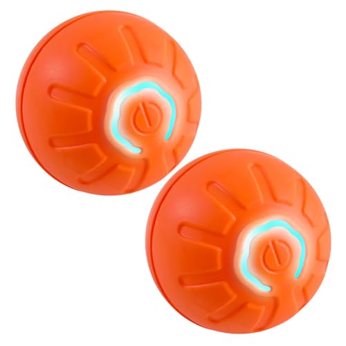 Lovehomily Haustierspielzeug, Katzenspielzeug, automatisch rollender Ball, interaktives Hundespielzeug, Ball mit LED-, automatisch rollender Ball, Spielzeug, USB wiederaufladbar, Katzenspiel von Lovehomily