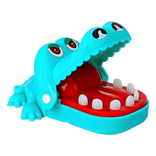 Lovehomily Krokodilzähne Spielzeug, Bissfinger, Zahnarztspiele, interaktives Alligator-Familienparty-Spielzeug, ungiftig für Familienspiele (Mini-Schlüsselanhänger Krokodil-Blau) von Lovehomily