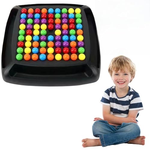 Lovehomily Regenbogenball-Matching-Spielzeug, buntes, lustiges Puzzle, Schachbrettspiel, intelligentes Denkspiel, Regenbogenball-Eliminierungsspiel, Partyspiel for Kinder und Erwachsene von Lovehomily